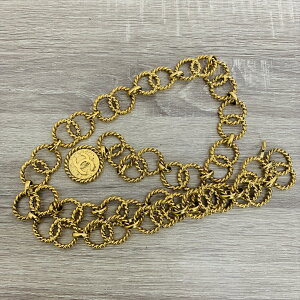 CHANEL シャネル チェーンベルト ココマーク メタル ゴールド色 23 ヴィクトワール・ドゥ・カステラーヌ 1988年【中古品】O25-060204