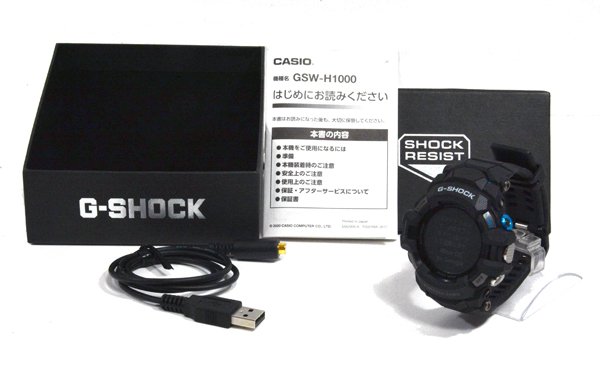 送料無料！★元箱付！CASIO カシオ G-SHOCK ジーショック GSW-H1000-1JR G-SQUAD PRO ジースクワッド プロ メンズ 美品！★