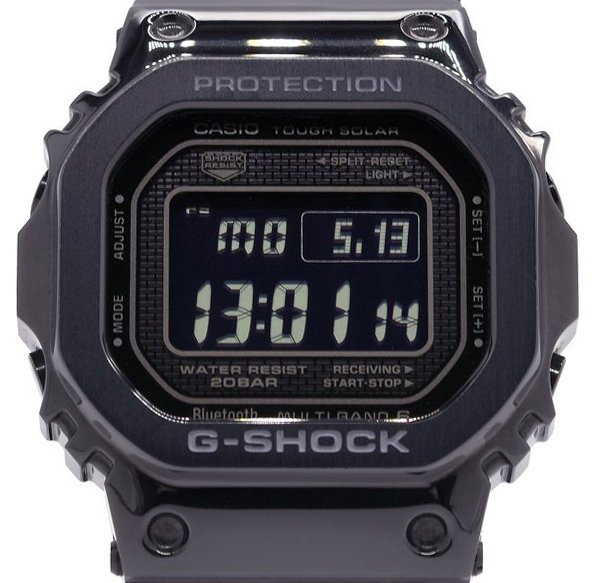 送料無料！★箱保付！美品！CASIO カシオ G-SHOCK ジーショック GMW-B5000GD-1JF フルメタル オールブラック タフソーラー メンズ★