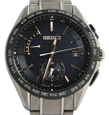 ★美品!SEIKO セイコー BRIGHTZ ブライツ SAGA243 8B63-0AA0 フライトエキスパート デュアルタイム ソーラー メンズ★