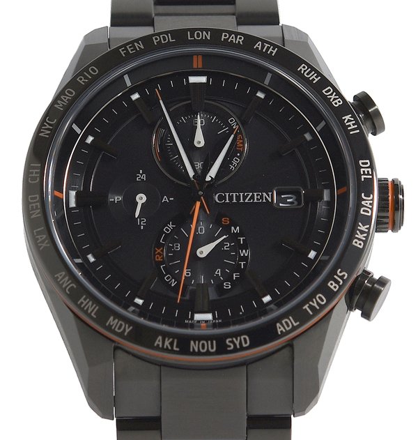 箱付 極美品 CITIZEN シチズン ATTESA アテッサ AT8185-62E H800-T025871 ACT Line ダイレクトフライト エコ・ドライブ メンズ