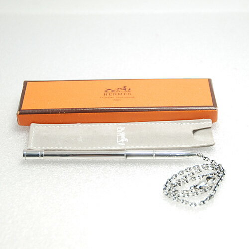 エルメス/SV925 小型ボールペン チェーン付き/キャップ式 インク切れ 携帯 手帳用 ミニ シルバー 仕上げ済み【中古】のサムネイル