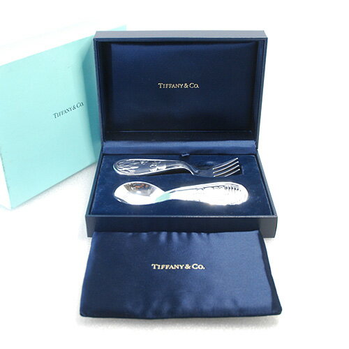 ティファニー SV925 ミツバチ ベビー スプーン&フォーク スターリングシルバー ベビー 赤ちゃん カトラリー【中古】