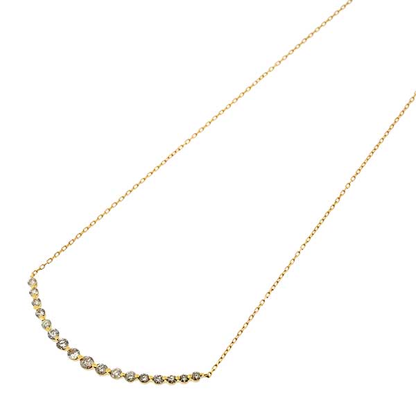 【送料無料】【本物】K18YG★ダイヤモンドネックレス★ムーンモチーフ★D1.00ct★約～45cm★イエローゴールド★レディース★新品仕上げ済み★上品★687-39