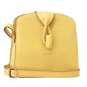 【送料無料】【本物】LOEWE★ロエベ★ショルダーバック★レザー★クリームイエロー★ヴィンテージ★ターンロック★型押し★オールドロエベ★695-4(4)