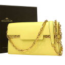 【送料無料】【本物】DELVAUX★デルヴォー★タンペートクラッチ★AA0614BKN015IDO★レザー★イエロー★ショルダーバック★ソルベット★女性★706-4