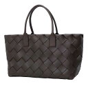 【送料無料】【本物】美品★BOTTEGAVENETA★ボッテガヴェネタ★マキシイントレ★カバミディアムトートバック★ブラウン×イエロー★羊革★706-7