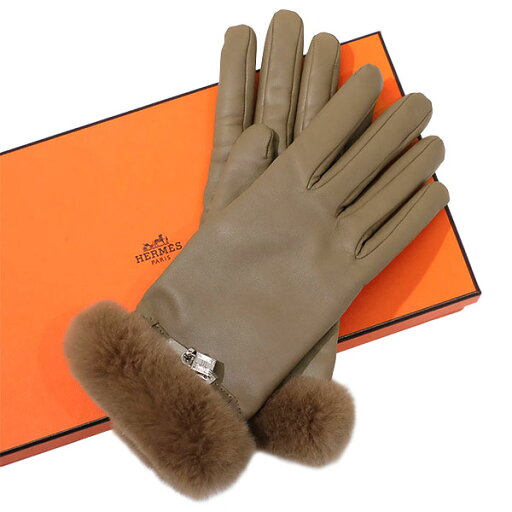送料無料 本物 美品 HERMES エルメス グローブ プリンセス ラムスキン×ミンク グレージュ×シルバー 7 手袋 レディース 6608-1 送料無料 本物 美品 HERMES エルメス グローブ プリンセス ラムスキン×ミンク グレージュ×シルバー 7 手袋 レディース 6608-1