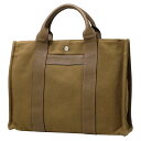 送料無料 本物 注目 HERMES エルメス サックア―ネMM エトゥープ トワルアッシュ×レザー Hモチーフ トートバック 通勤通学 ユニセックス 7160-1