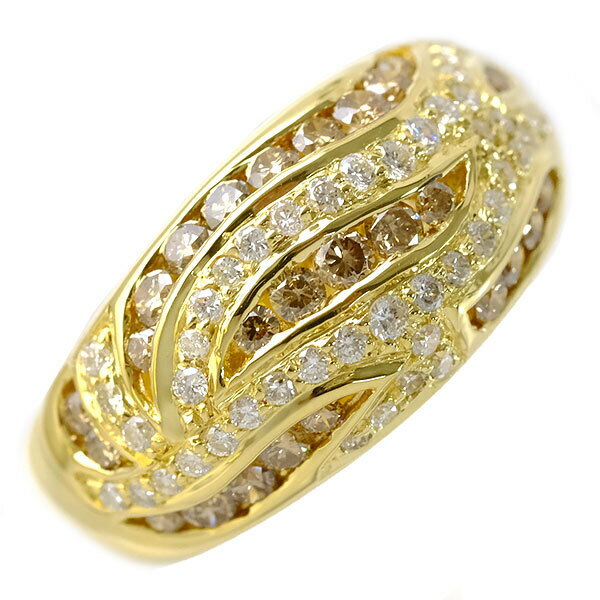 【送料無料】【本物】豪華★ダイヤモンドリング★指輪★K18YG★イエローゴールド★ダイヤ1.00ct★13.5号★仕上げ済み★おしゃれ★高級★レディース★1022-33M★