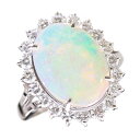 【送料無料】【本物】豪華★オパールダイヤモンドリング★指輪★PT900 プラチナ★オパール3.10ct★ダイヤ0.93ct★11号★仕上げ済みソーティング付★大粒★高級★おしゃれ★レディース★910-34M★