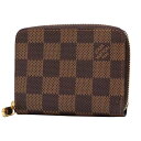 ルイヴィトン ダミエ 財布（レディース） 【送料無料】【本物】美品★LOUISVUITTON★ルイヴィトン★ジッピーコインパース★ダミエ★N63070★コンパクト財布★ユニセックス★小銭入れ★4081-2