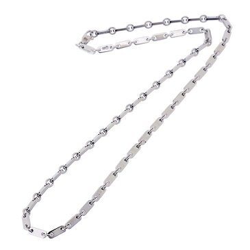 【送料無料】【本物】美品★Cartier★カルティエ★フィガロネックレス★750WG★45cm★ホワイトゴールド★新品仕上げ済み★レディース★メンズ★2715-2