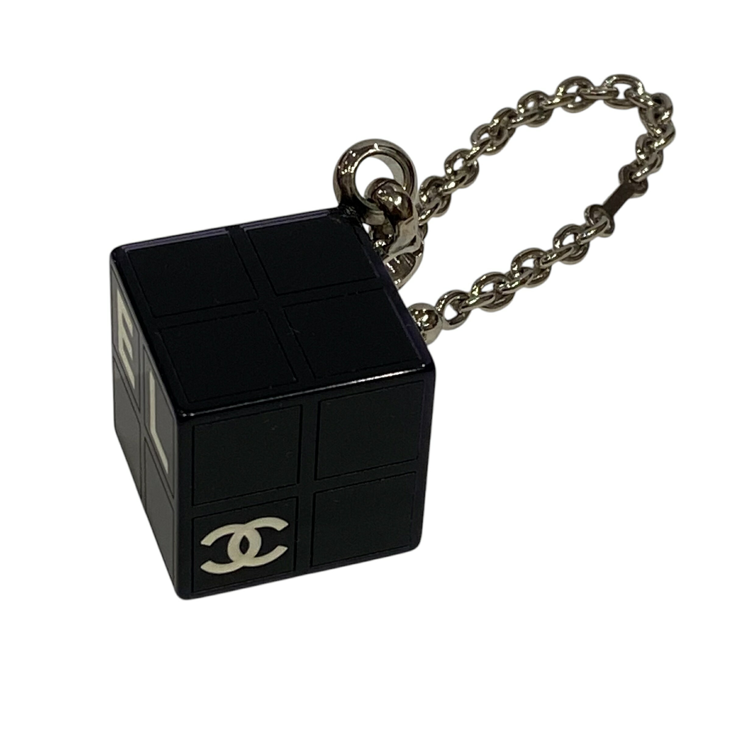 【中古】 CHANEL シャネル チョコバー チャーム キーホルダー ブランド 刻印04S Bランク ブラック系
