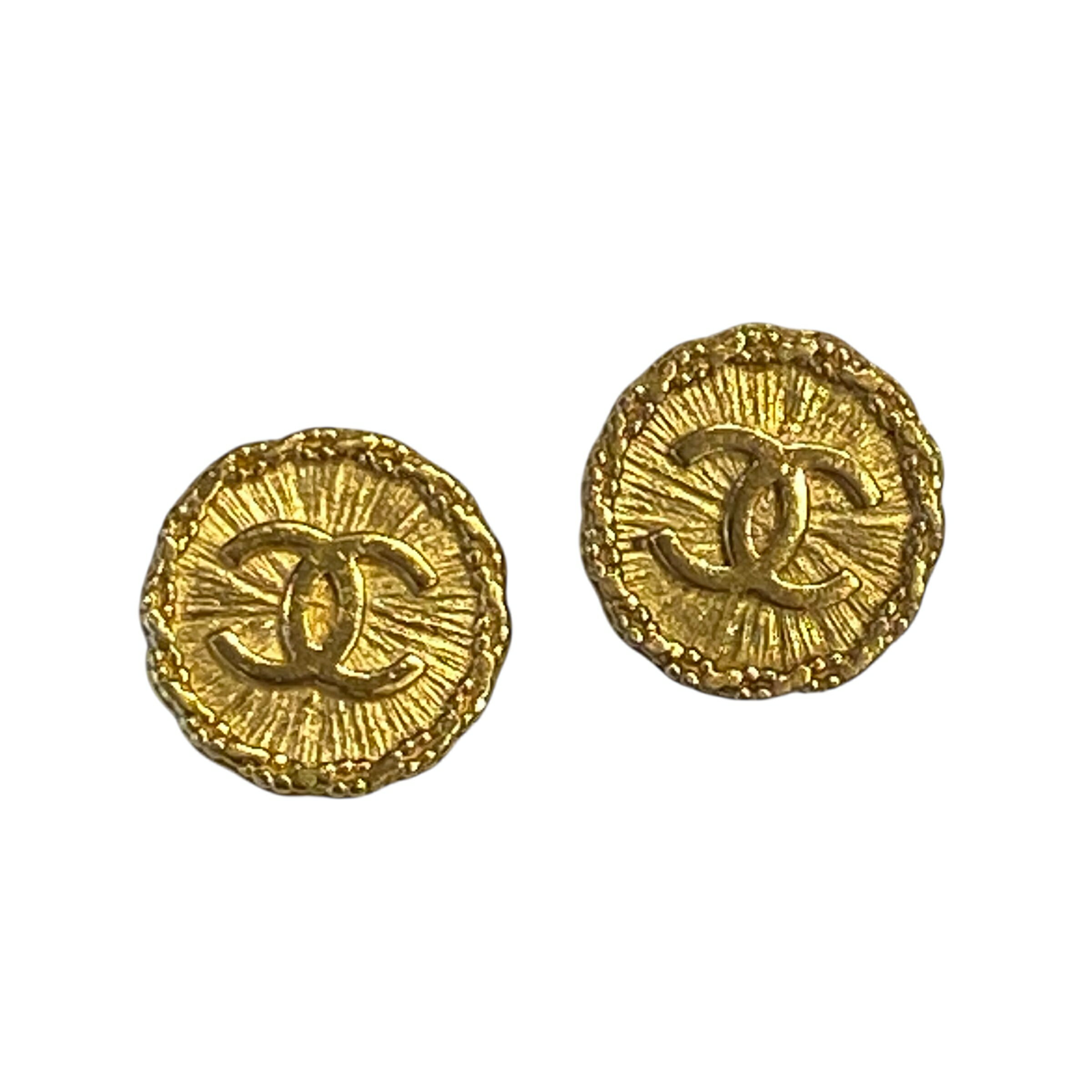 Cubic Zirconia - 【中古】　CHANEL シャネル ヴィンテージ イヤリング 93A レディース ブランド アクセサリー ゴールド系 プレゼント Bランク