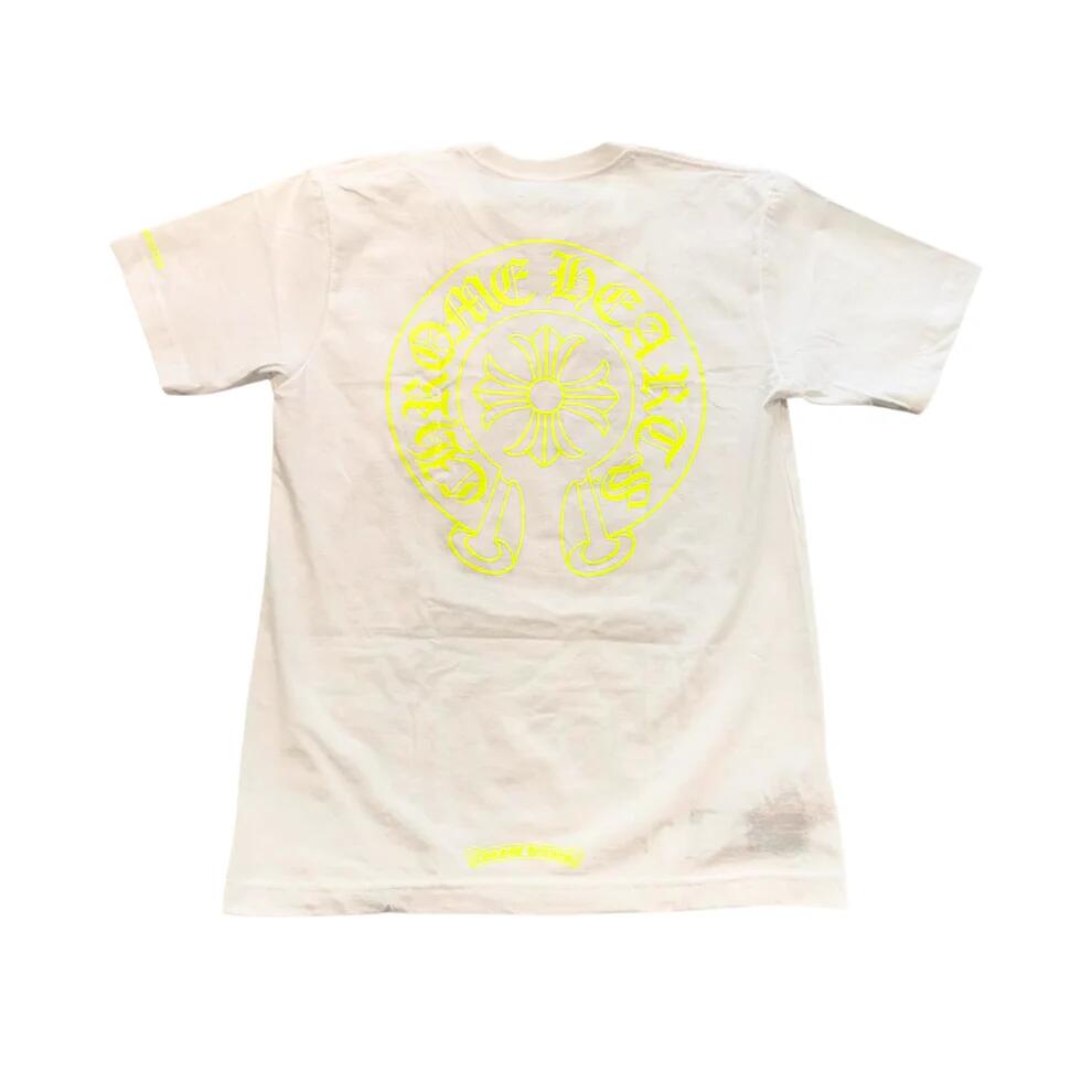 Rakuten - 【中古・未使用】クロムハーツ CHROME HEARTS ホースシュー ホワイト Tシャツ イエロー