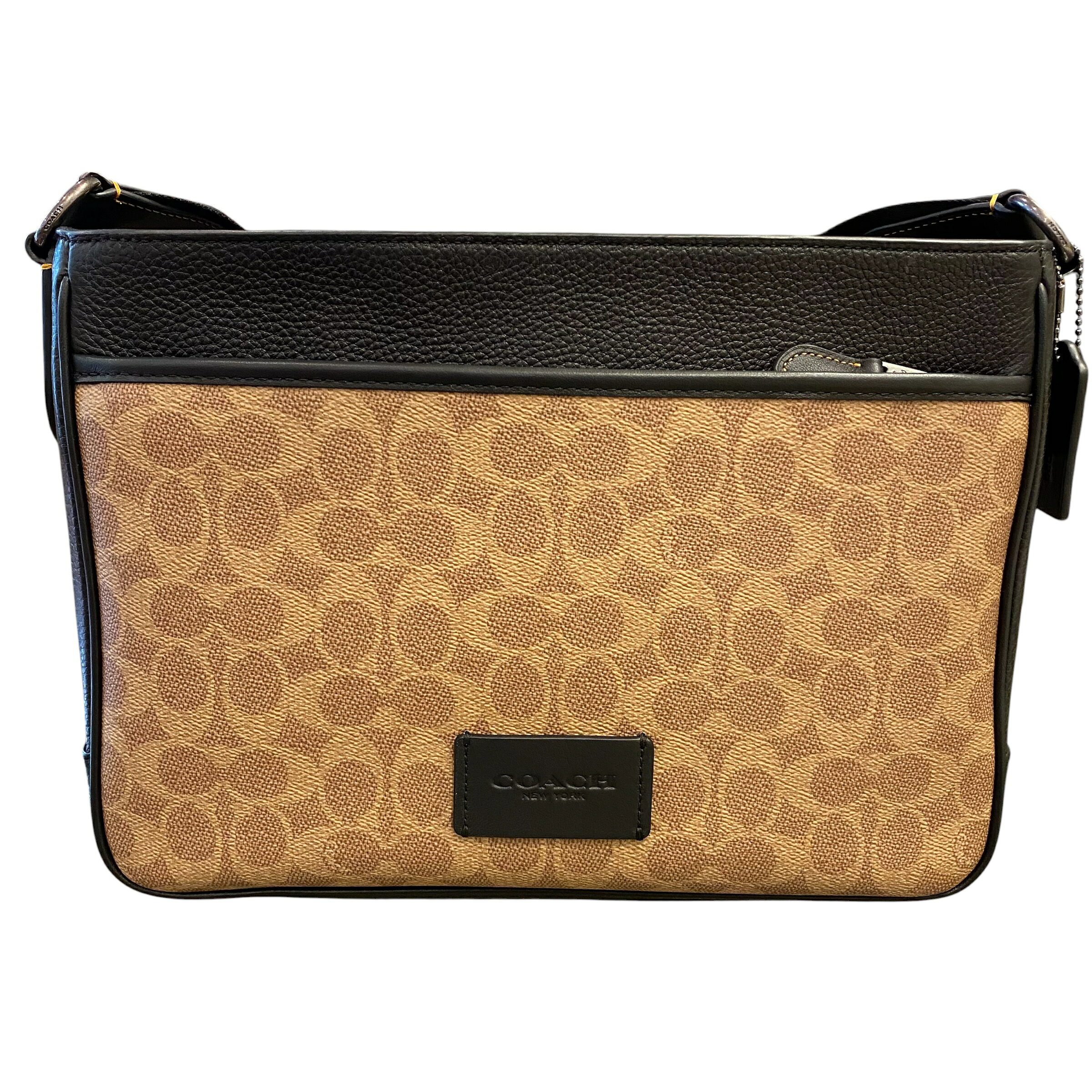 【中古・未使用】コーチ ショルダーバッグ COACH 斜め掛け メンズ ディストリクト クロスボディ シグネチャー CV761 QBNRX カーキ ブラック アウトレット 感謝セール
