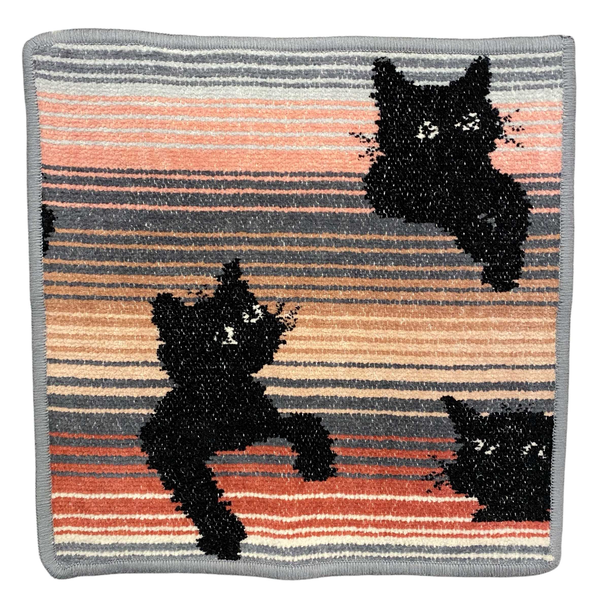 FEILER フェイラー ハンカチ ハンドタオル BLACK KITTY ブラック キティ グレー レディース プレゼント