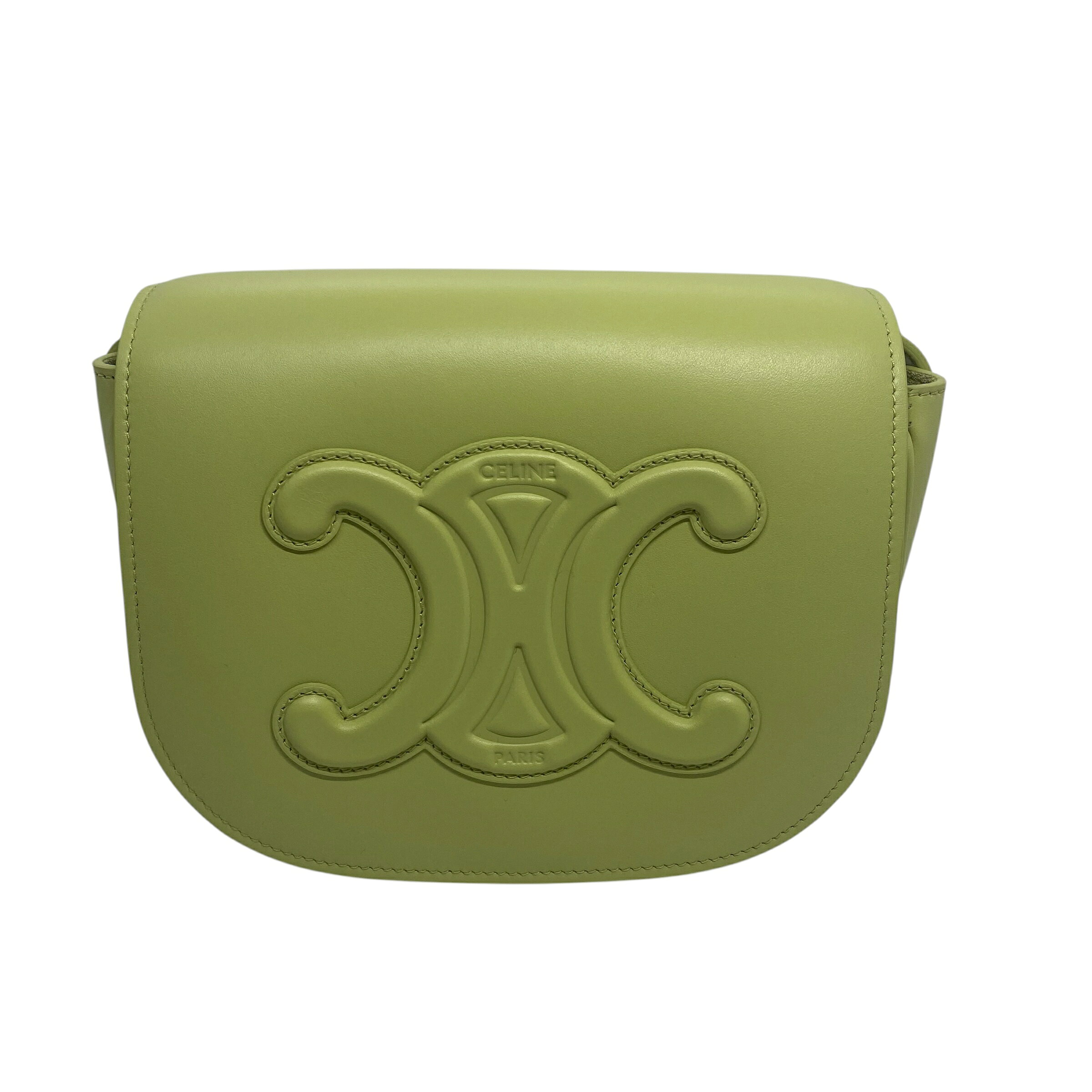 【中古・未使用】CELINE セリーヌ フォルコ キュイル トリオンフ ショルダーバッグ Light Jade 198263DU3.15LJ レディース 店頭展示品