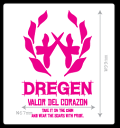 Dregenドレゲン stickerステッカーEMBLEM Sサイズ　カラー　Magenta