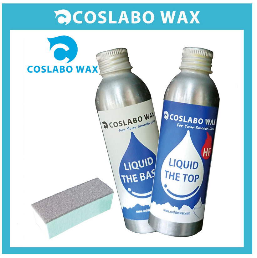 新登場！！COSLABO WAX/コスラボ　ワックCOSLABO Wax LIQUID TheTop + TheBase スポンジ付き リキッドワックスお試し2本セット コスラボワックス リキッド 液体 ボードワックス