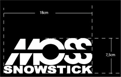 大人気の定番ステッカー 安心の日本代理店正規品MOSS・モス・MOSS SNOWSTICKカッティングタイプカッティングタイプ ステッカー カラー：BLACKまたはWHITESNOWSTICK sticker カッティングタイプ 