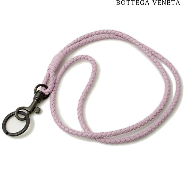 ボッテガヴェネタ ネックストラップ BOTTEGA VENETA キーリング付 イントレチャート　ナッパ PALME/ライトパープル 113540 V001N 5303