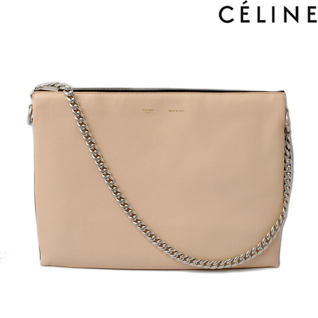 セリーヌ ショルダーバッグ/クラッチバッグ CELINE 172843QRB ラムスキン FRESH ナチュラル/ブラック/ベージュ 2way【中古】