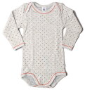 プチバトー アンダーウェア 肌着/長袖ボディ PETIT BATEAU ベビー 男女兼用 グレー/スター 出産祝い