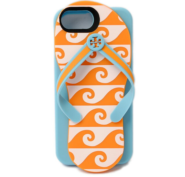 トリーバーチ iPhoneケース/アイフォンケース Tory Burch iPhone6/6S/7/8/SE カバー ウェッジ フリップ フロップ ORANGE GROVE 未使用【中古】のサムネイル
