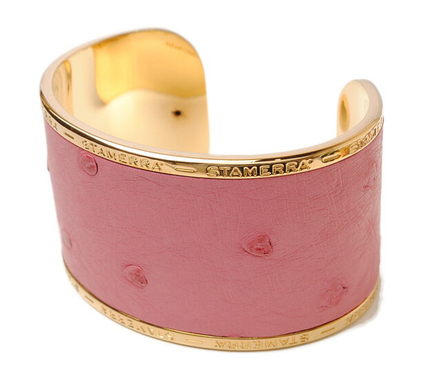 スタメーラ バングル/ブレスレット STAMERRA バングル ラージサイズ オーストリッチ ライトピンク【期間限定5%OFFクーポン対象】