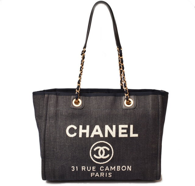 シャネル トートバッグ/ショルダーバッグ CHANEL　ドーヴィル ミディアム チェーン A67001 ブルー/ホワイト　ゴールド金具 【中古】のサムネイル