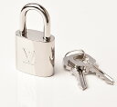 ルイヴィトン パドロック 南京錠 LOUIS VUITTON カデナ シルバー/ポリッシュ LVロゴ キーリング/キーホルダー 未使用【中古】