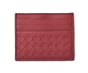 ボッテガヴェネタ カードケース/名刺入れ BOTTEGA VENETA イントレチャート ナッパ ダークレッド 548510