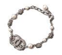 【先着!4/18から対象ショップ限定10%OFFクーポン】シャネル ブレスレット CHANEL ココマーク/CC フェイクパール リング シルバー/ホワイト【中古】ギフト プレゼント