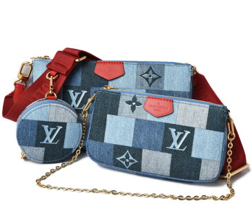 【中古】LOUIS VUITTON ルイヴィトン 中古 バッグ ブランドバッグ 新品同様 未使用 アクセサリーポーチ/コインケース/バッグ ミュルティ ポシェット アクセソワール デニム モノグラム M44990新生活