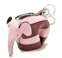 【先着!4/18から対象ショップ限定10%OFFクーポン】ロエベ コインケース/小物入れ/ミニポーチ LOEWE エレファントチャーム/象 キーリング付 ワイン/ピンクギフト プレゼント