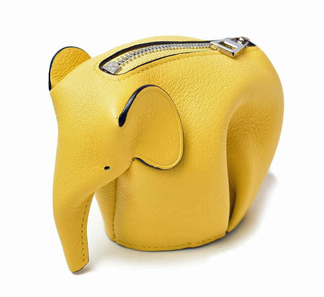 ロエベ コインケース/小物入れ/ミニポーチ LOEWE エレファントチャーム/象 イエローのサムネイル