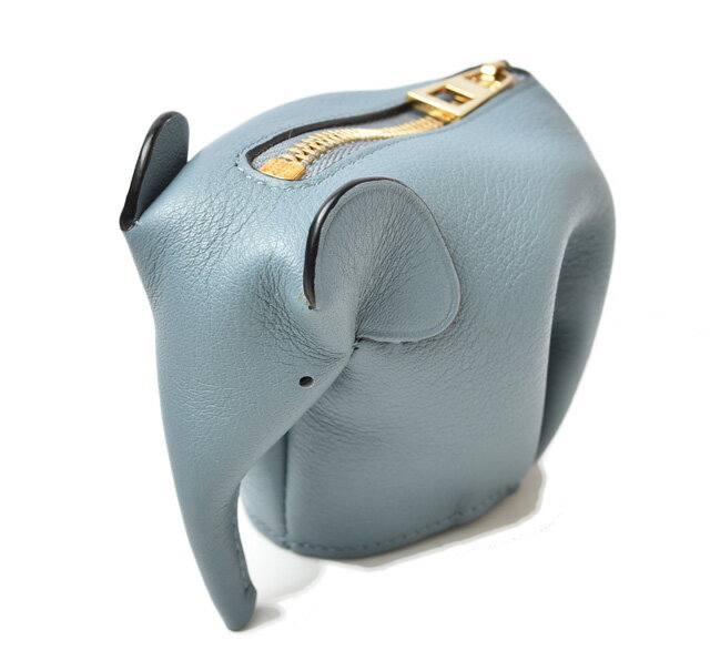 ロエベ コインケース/小物入れ/ミニポーチ LOEWE エレファントチャーム/象 ストーンブルーのサムネイル