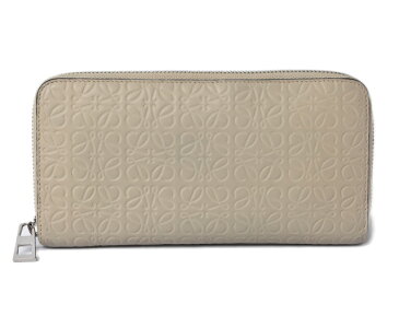 ロエベ 財布 LOEWE 長財布/ラウンドファスナー カーフスキン SAND/サンド【中古】