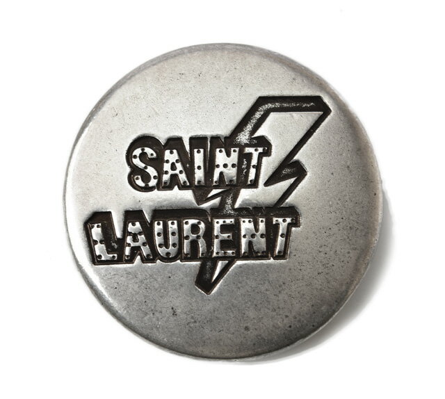 サンローラン ピンブローチ/ピンバッジ SAINT LAURENT ブローチ ヴィンテージシルバー サンダー/ロゴのサムネイル