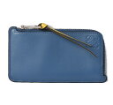 【先着!4/18から対象ショップ限定10%OFFクーポン】ロエベ コインケース/カードケース LOEWE ミニ財布 ソフトカーフ ブルーマルチ/イエロー