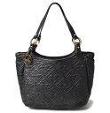 【先着9/18開始!対象ショップ限定10%OFFクーポン】フェンディ トートバッグ/ショルダーバッグ FENDI ナイロン ブラック ロゴプレート【中古】