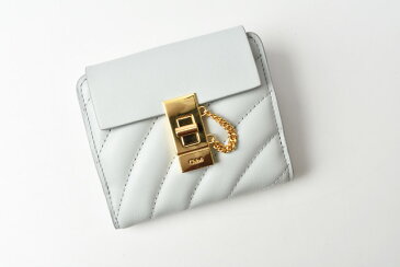 【先着!7/18対象ショップ限定クーポン使用で10%OFF】クロエ 財布 Chloe 折財布/2つ折 DREW/ドリュー レディース レザー エアーグレー キルティング CHC18AP805A04