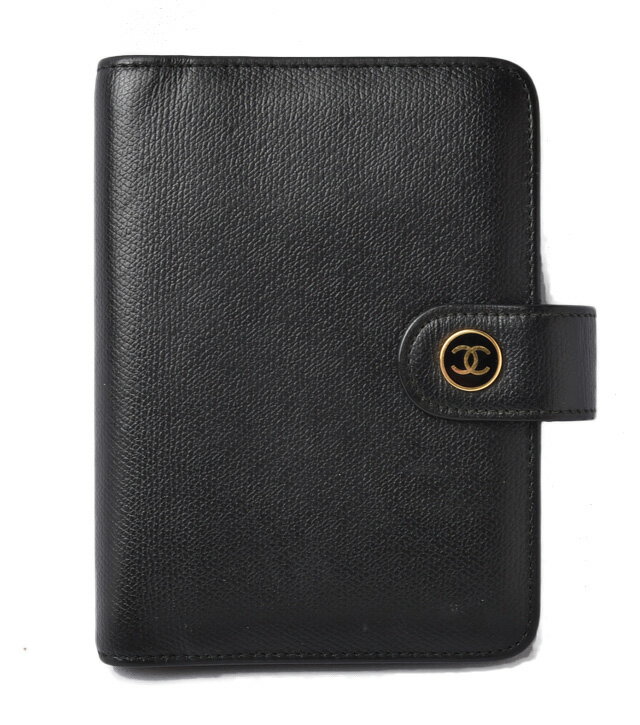 シャネル システム手帳カバー/アジェンダPM CHANEL ココマーク レザー ブラック【中古】のサムネイル