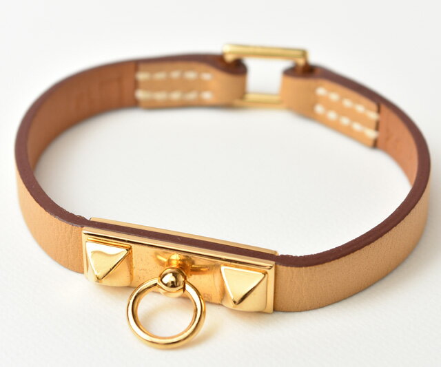 エルメス バングル/ブレスレット HERMES マイクロ リヴァル ブレスレット ベージュ系/ゴールド XSサイズ 【中古】のサムネイル
