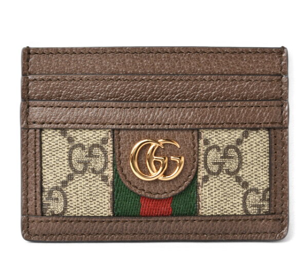 グッチ 未使用 カードケース/名刺入れ GUCCI ベージュ/ブラウン 5523159 96IWG 8745 オフィディア GGスプリーム【中古】