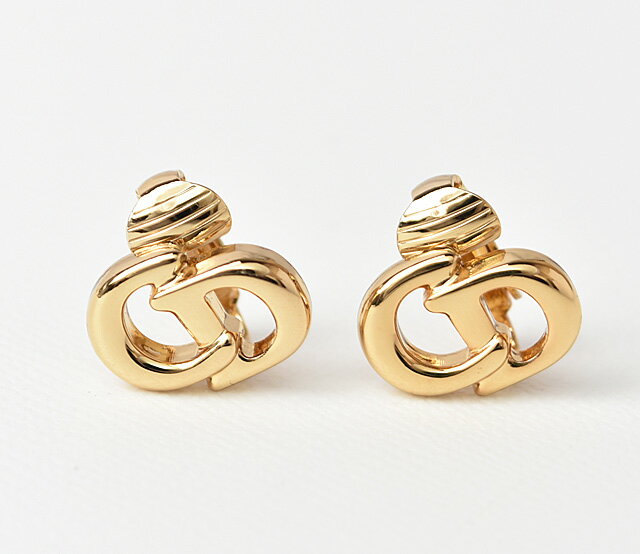 ディオール イヤリング Dior ヴィンテージ ロゴモチーフ ゴールド【中古】のサムネイル