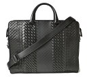 ボッテガヴェネタ ビジネスバッグ/ブリーフケース/ショルダーバッグ 2way BOTTEGA VENETA インペラトーレ メンズ ショルダーストラップ付 レザー ブラック【中古】