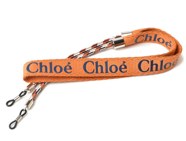 クロエ サングラス（レディース） クロエ アイウェアストラップ Chloe メガネ/サングラス Woody ストラップ キャンバス オレンジ/ネイビー